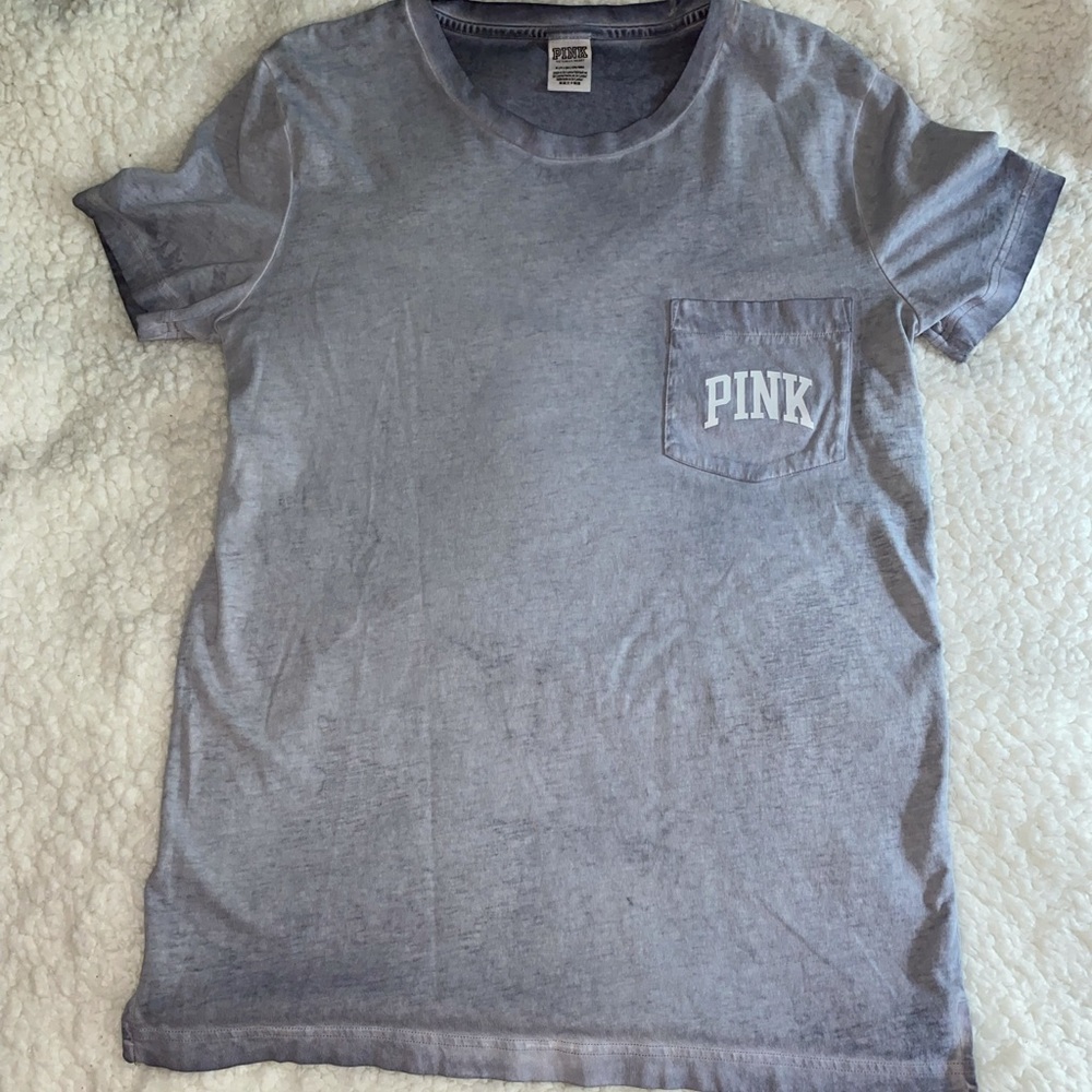 Grayish Blue PINK Victoria’s Secret T-shirt
